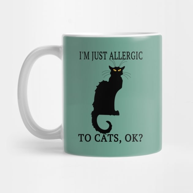 SAYA I Only Cat Allergy, Okay Coffee Mug Funny Gift Allergy Consciousness