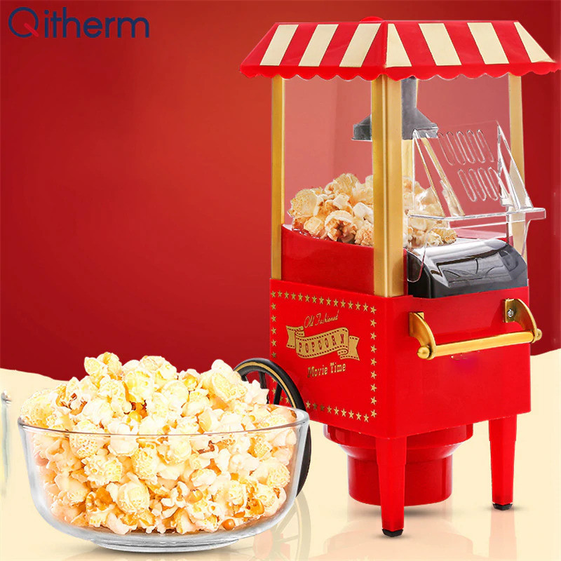 MESIN Qitherm Carnival Machine Electric Popcorn Maker Hot Air 1200W - PM-2800 - Red