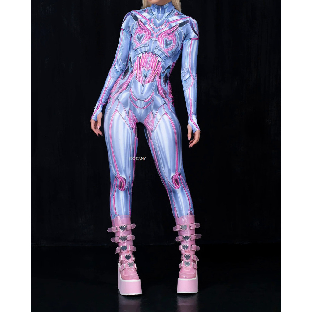 2024 Adult Anime Character Cosplay Jumpsuits 3D Digital Color Printed Bodysuit Caitsuit Aerial Yoga Performance Stage Costumes