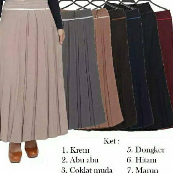 [NQ/O) Muslimah Women's Work Skirt Pleated Pleated model From Thick And Soft Fiber Velvet Material - amanah..