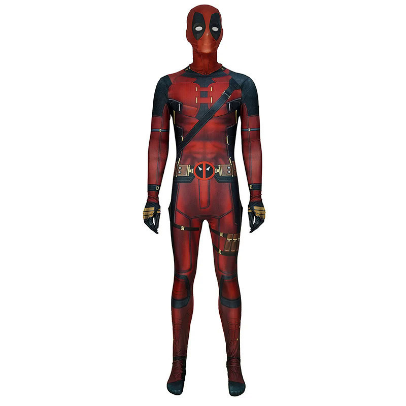 2024 Deadpool Wolverine Cosplay Jumpsuit Headgear Men Boys Unisex Halloween Deadpool 3 Costume Party Zenti Fancy Bodysuit