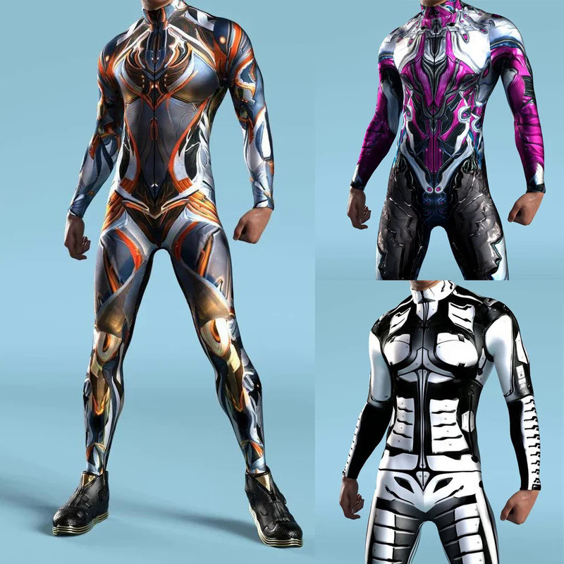 Mechanical Armor Robot CyberPunk Jumpsuit Cosplay Bodysuit Steampunk Costume Halloween Party Shows Men Women Cool Zentai Suit