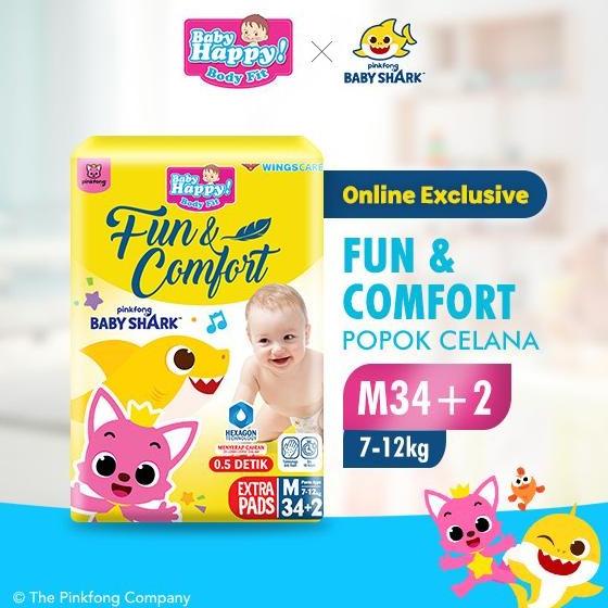 Baby Happy Baby Diaper Pants Pinkfong Baby Shark M 34