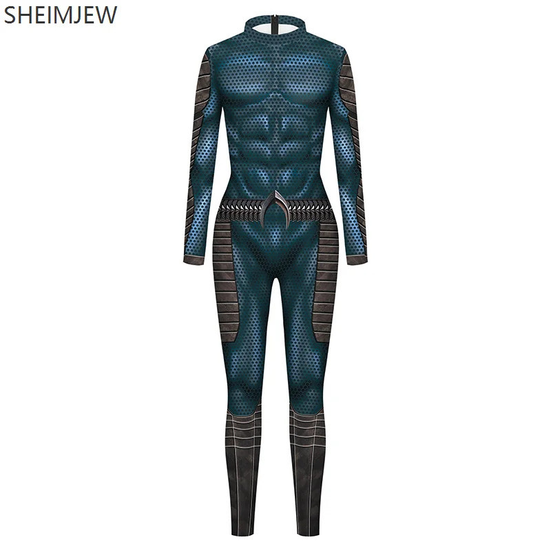Game Aquaman 2 Cosplay Costumes Jumpsuit Aquaman and the Lost Kingdom Men Boys 3D Printed Halloween Fancy Ball Suit Romper