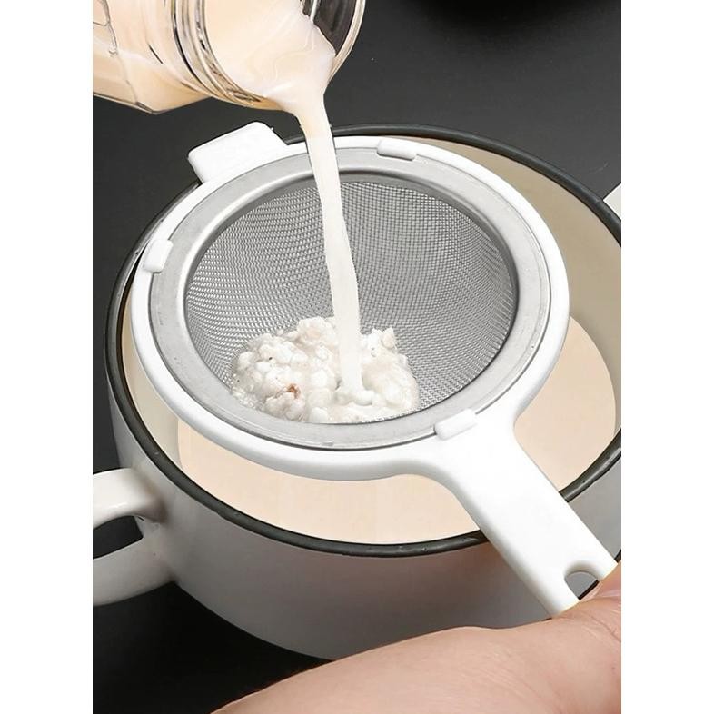 Limited OFFER Tea Strainer / Coffee Grounds Strainer / Stainless Steel Mpasi Strainer / Plastic Handle Mpasi Strainer / Plastic Strainer Stainless Steel Flour Tea Food Strainer / Plastic Kitchen Spice Strainer / Food Strainer Tool ||