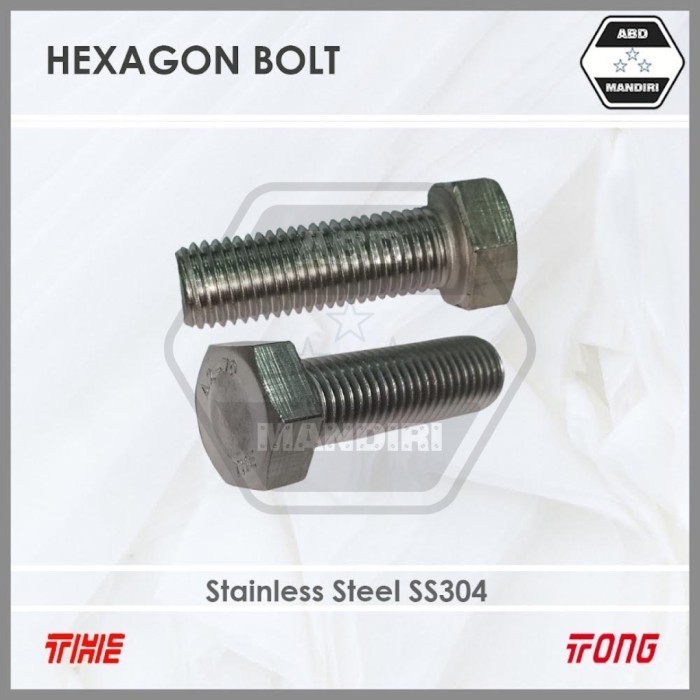 SS304 Stainless Hexagon Bolt A2-70 M6 X 40 (SUS304 Hex Bolt) M6x40 6x40/ Hex Bolt/ 6 x 40 M6 Screw