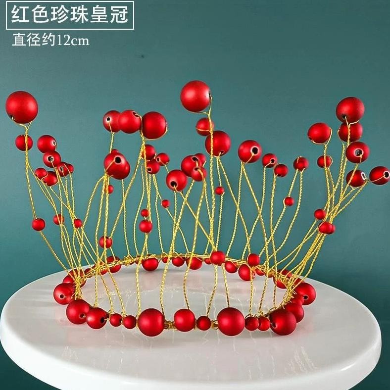 { Omg } Pearl Crown Cake Display for Birthday Cake / Pearl Crown Cake Decoration for Birthday Cake Wedding Cake Wedding Cake Display / Pearl Crown Birthday Cake Decoration Bouquet Cake Topper With Pearl Topper Crown Topper Crown