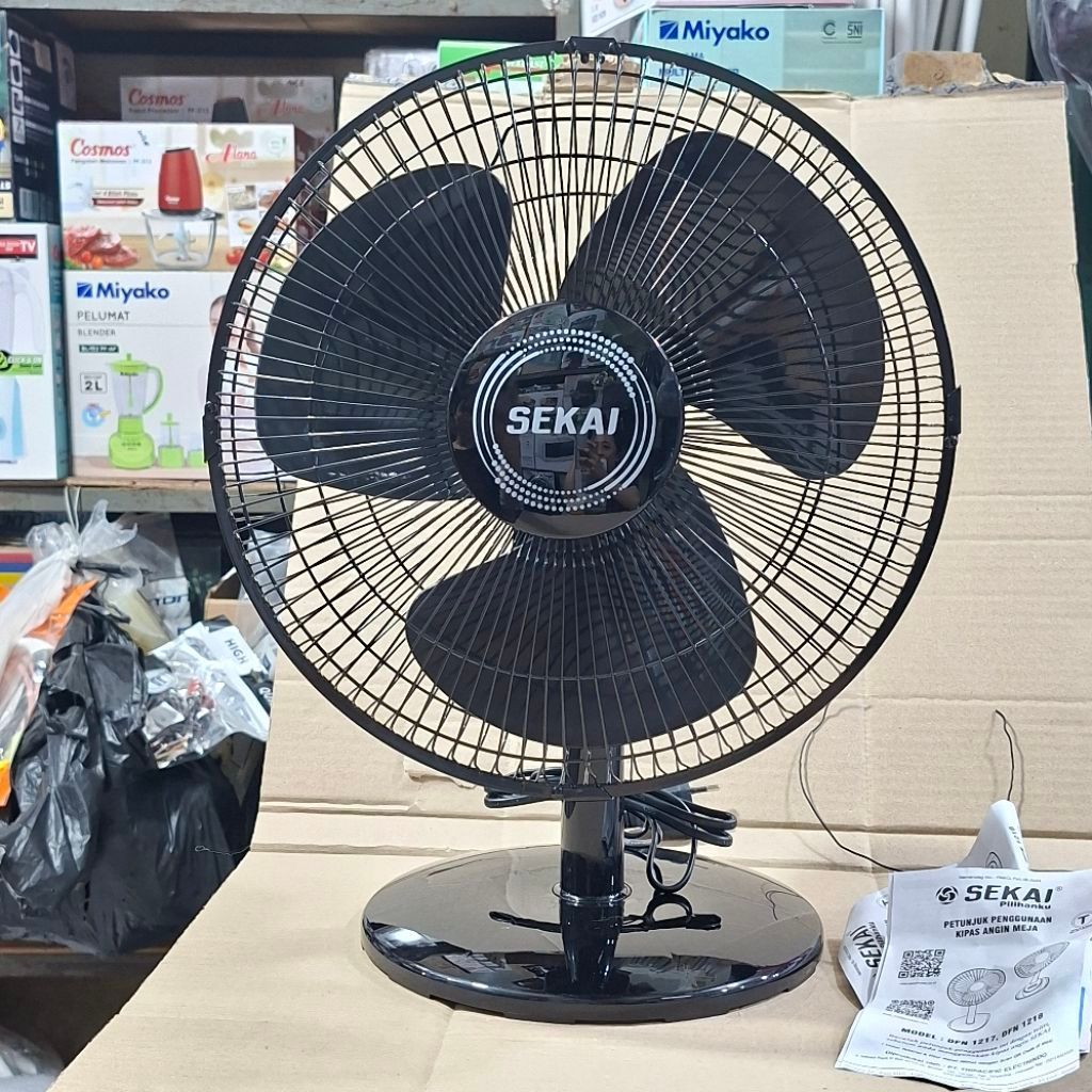 SEKAI DFN 1217 Table fan / DFN 1218 size 12 inches black desk fan table fan