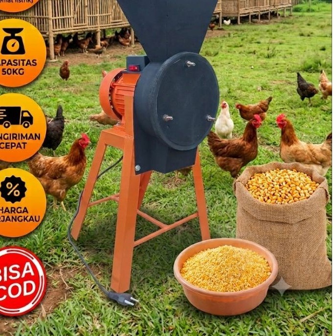 MESIN Mini Electric Corn Grinder - Multipurpose Animal & Home Feed Flour Maker
