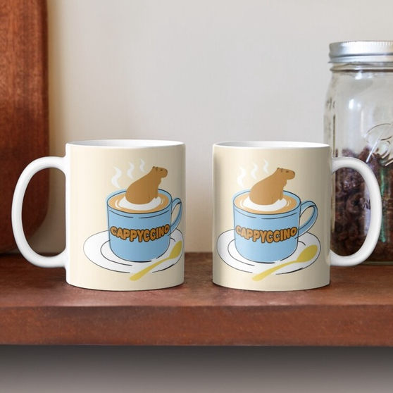 Mug Cup Cappyccino Capybara Coffee Pun
