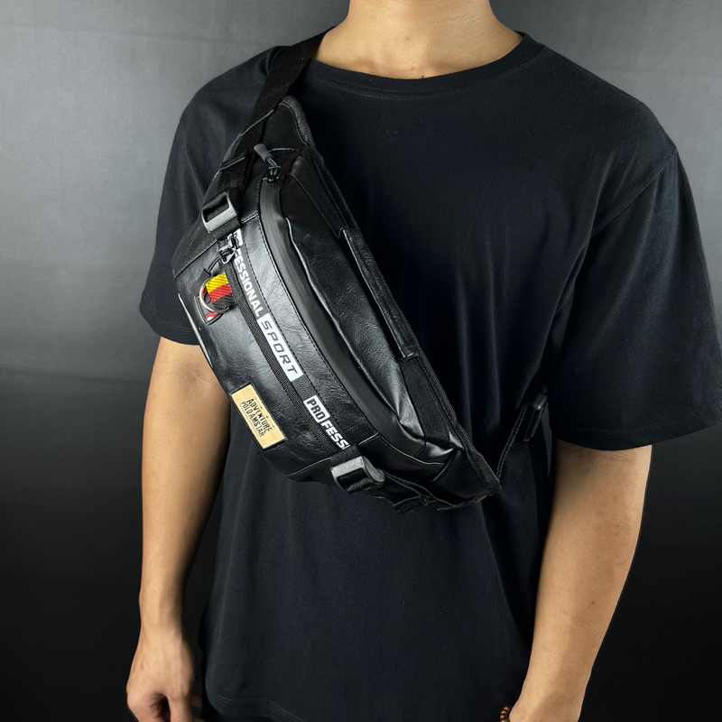 PRIA Waistbag Polo Amstar PU Leather PU Leather Bag Men's Waist Bag