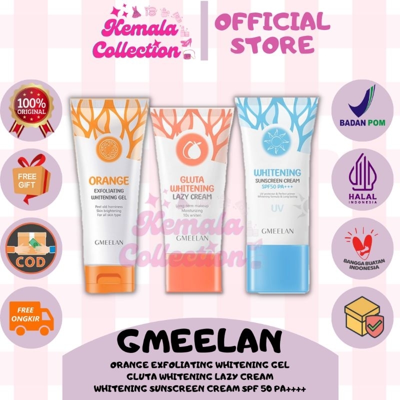 [FREE Gift] Gmeelan Orange Exfoliating Whitening Gel, Gluta Whitening