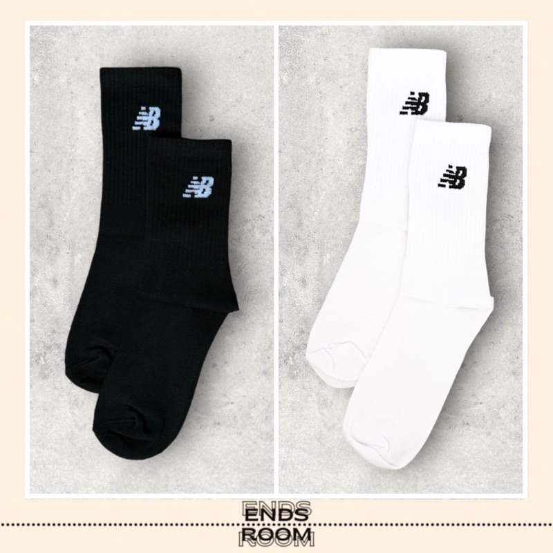 HITAM PUTIH New BALANCE Black White PREMIUM Long Socks