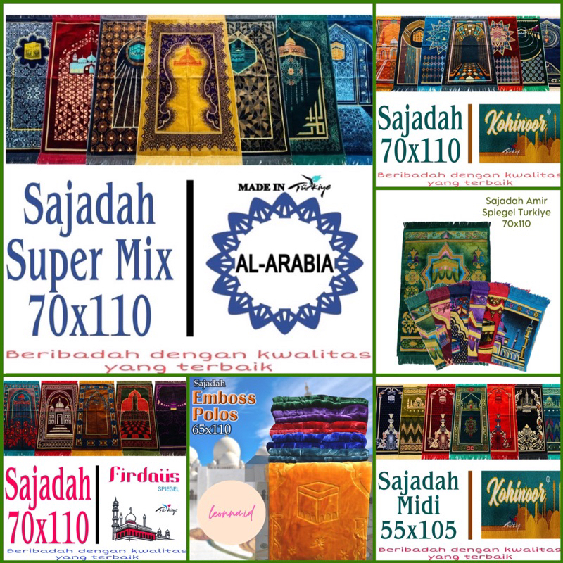 Turkish prayer mats / Turkiye prayer mats / Super Spiegel Large Arabian prayer mats / Firdaus prayer mats / Kohinoor prayer mats / Plain prayer mats / Amir prayer mats / Makassar prayer mats / Premium prayer mats / Prayer mats / Sajadah Hampers / Eid gift