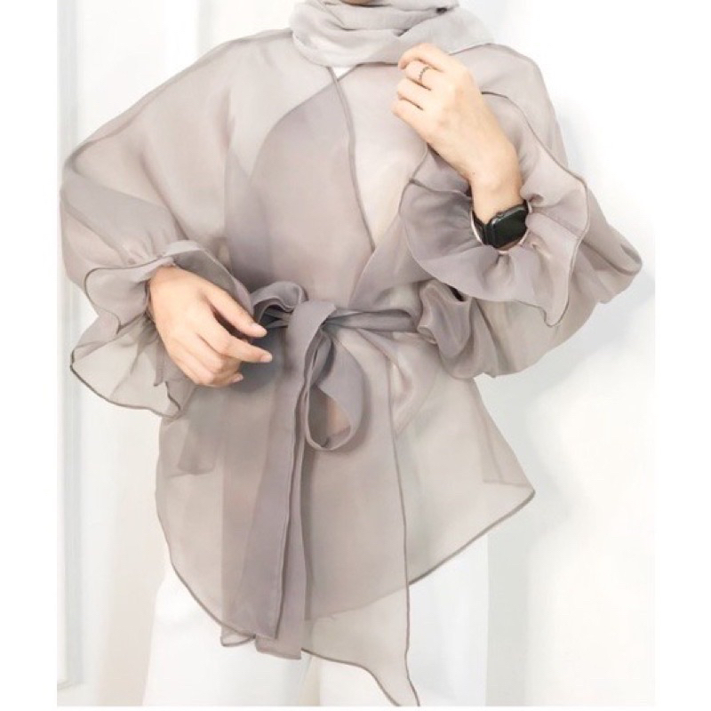 Outer Organza Balloon Organza Top / Cardigan Strap