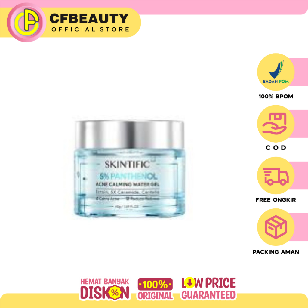 SKINTIFIC 5% Panthenol Acne Calming Water Gel 45g (Pelembap Tenang Jerawat)