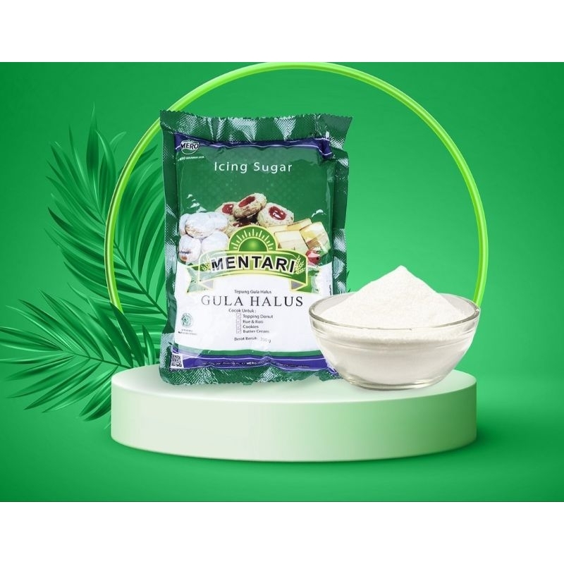 Mentari fine sugar 200g bag packaging