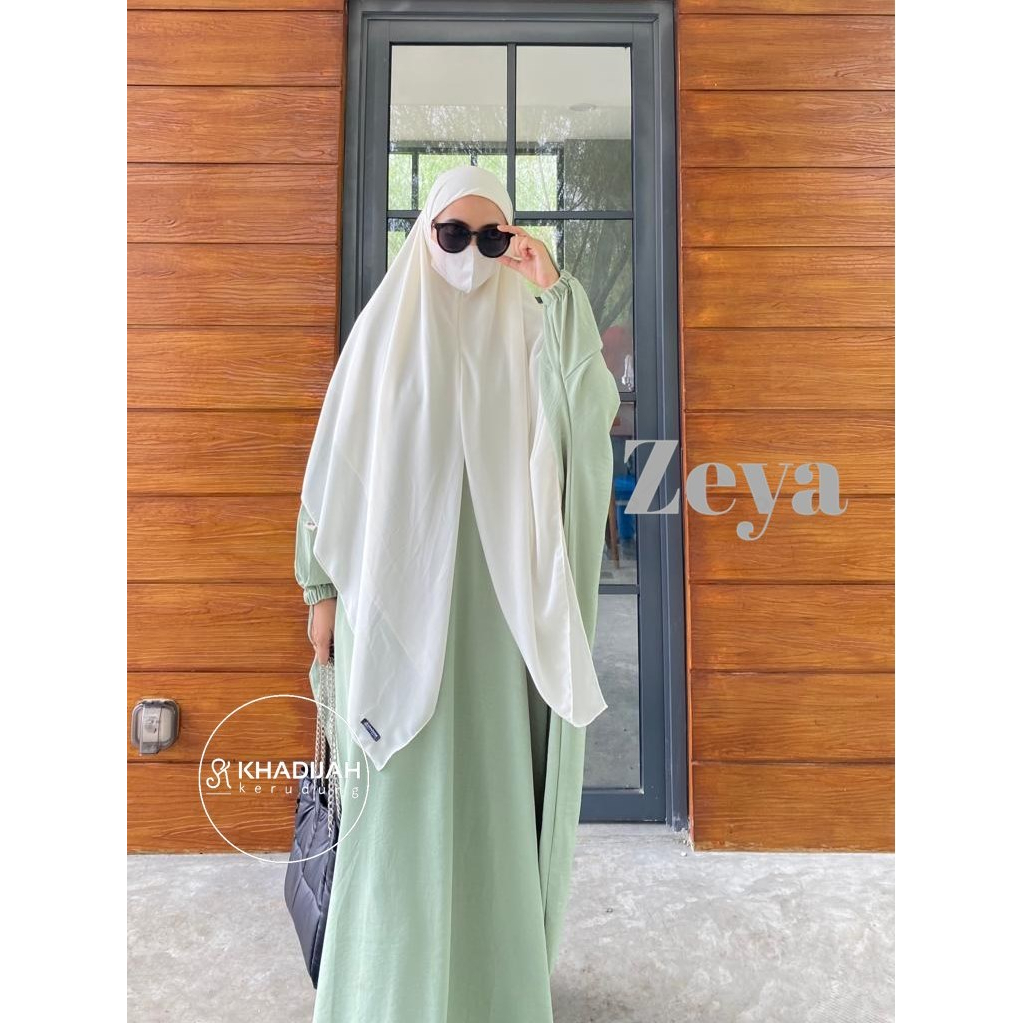 Instant Square Hijab Syari Cerutty babydoll Zeya By Khadijah Tudung Sarung Tudung Instant