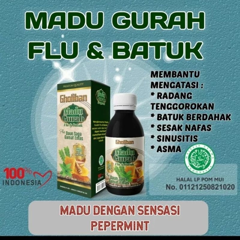 Honey Gurah Flu & Cough 150 gr - Honey Gurah Gholiban