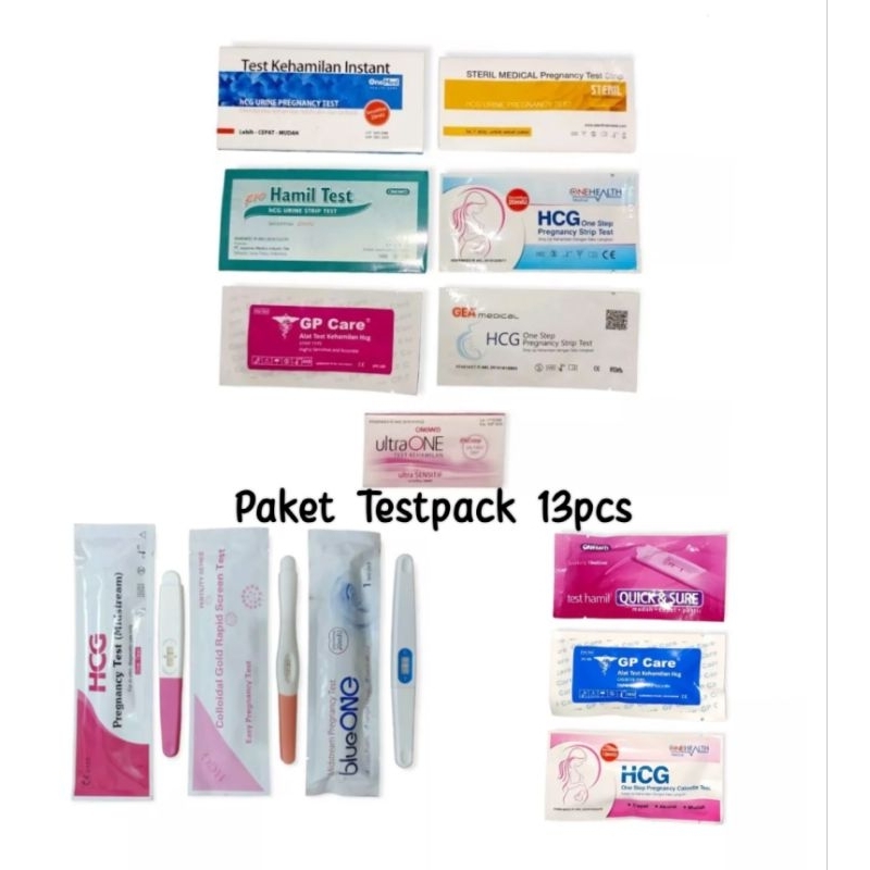 13pcs Pregnant TEST Package (STRIP, CASSETTE, COMPACT/MIDSTREAM)