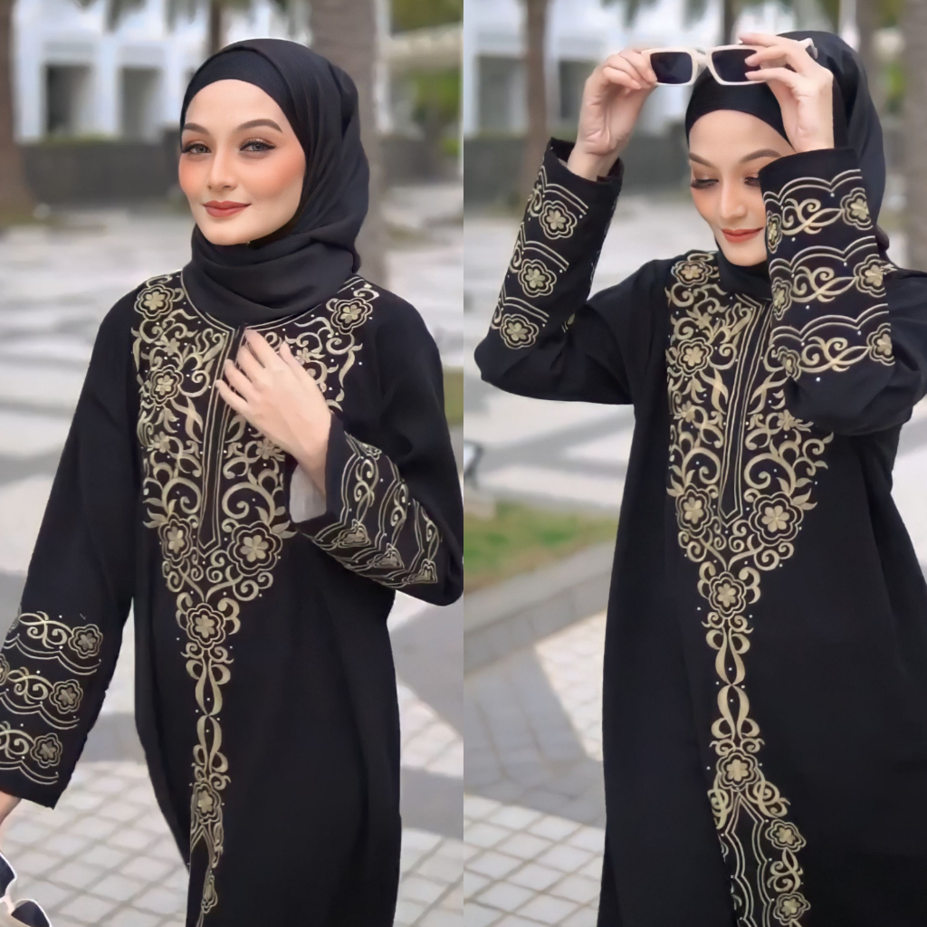 Promo cheap saleBIG embroidered abaya - sudden promo - muslim fashion - jumbo xxl syari abaya - gamis