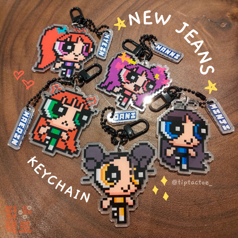 GANTUNGAN Newjeans Keychain NWJNS Acrylic Keychain - K-Pop Idol Merchandise Merch Kpop Ganci Acrylic 2 Sides UV Print