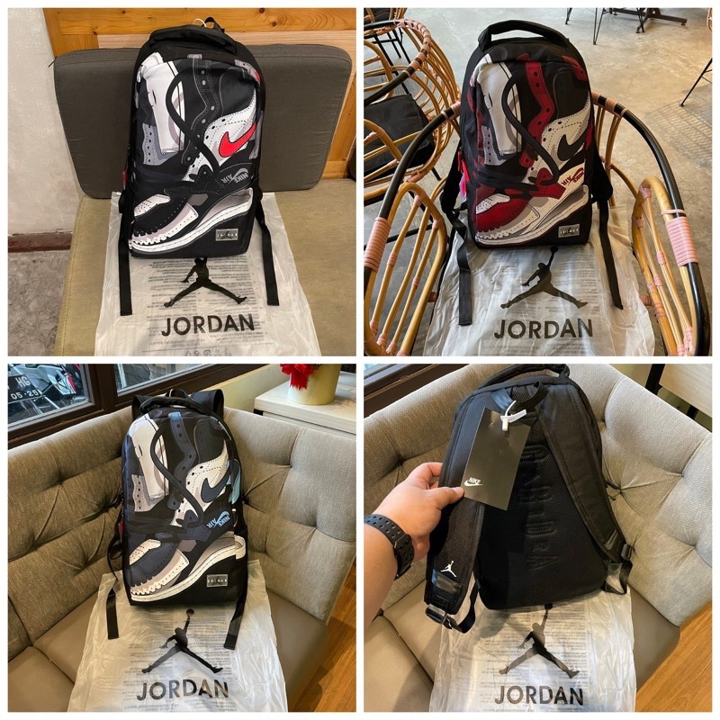 Jordan BACKPACK GRAVITY CANVAS SNEAKERS / BACKPACK BAGPACK JORDAN GRAFFITI GRAVITY SNEAKERS / SCHOOL BAG / OFFICE BAG / JORDAN CANVAS BAG