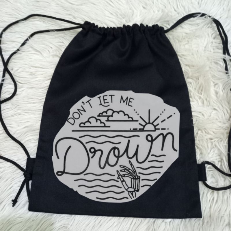 Bmth Drown Premium Canvas Drawstring Bag/String Bag Bring Me The Horizon Canvas/School Bag Boys Girls