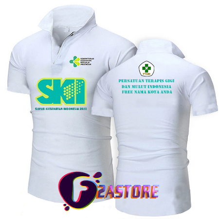 T-shirts Collar POLO MODEL Indonesian Health Survey Ministry Of Health RI F2ASTORE