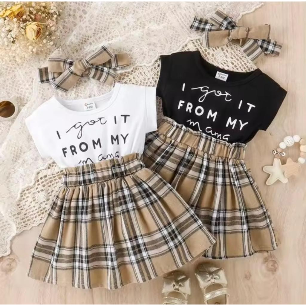 NEW / GIRLS' CLOTHING / BABY CLOTHES FOR CHILDREN AGED 6 MONTHS-5 YEARS SOFT MATERIAL / CHILDREN'S CLOTHING SET, AWESOME BABY CLOTHES, MY MAMA FROOM MOTIF / LATEST GIRLS' SKIRT SET / LATEST GIRLS' CLO