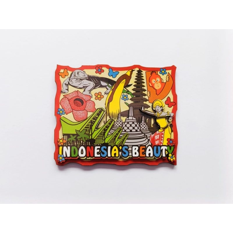 Indonesian refrigerator magnet Souvenir from Indonesia