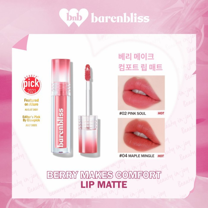 Bnb Barenbliss Berry Makes Comfort Lip Cream Korea - Makeup Lipstick Matte