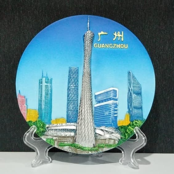 Guangzhou tower Plate Display Souvenirs By China