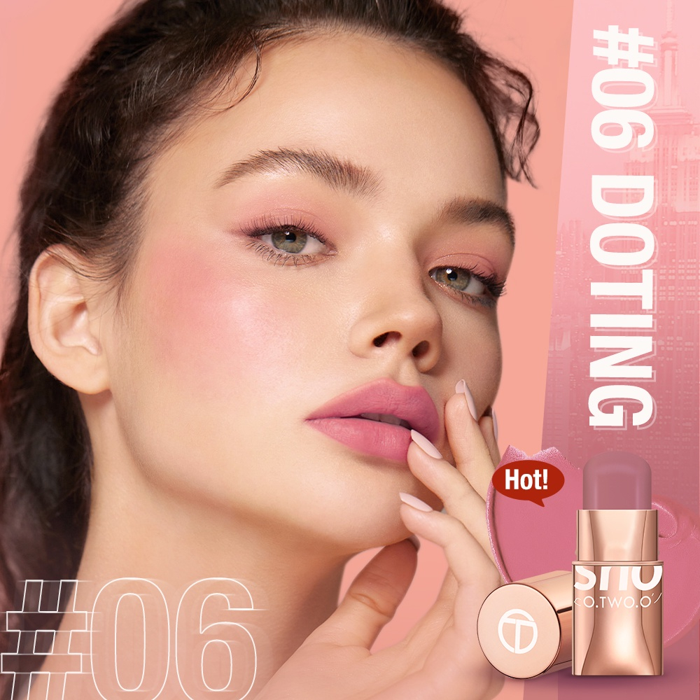 Ready O.TWO.O Makeup Blush Stick Hydrating Gloss Lip & Cheek 6colors Beauty Cosmetics o two o