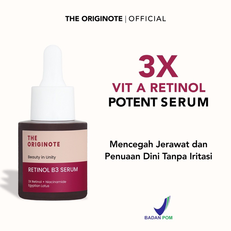 The Originote Retinol B3 Serum - Anti Aging Serum Disguises Smooth Lines Even Skin Tone Care For Acne-Prone Skin with Vitamin A Niacinamide