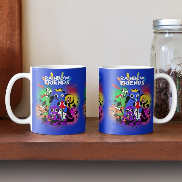 Ceramic Mug | Gift | Gift | Hampers | Mug Cup Rainbow Friends Hug it Out Colors