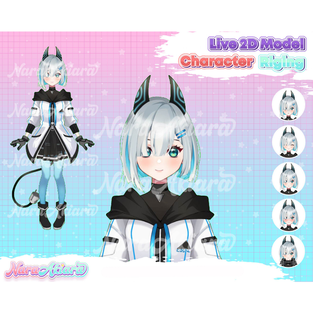 Vtuber Live2D Anime Characters Ready To Use: Get It Immediately And Make Your Streaming More Attractive, Stream With Unique Avatars - Beautiful Semi Cyber Anime