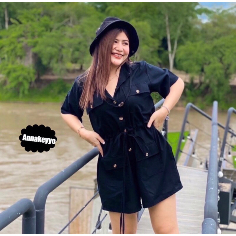 DENA JUMPSUIT SIZE M-6XL Jumpsuitbigsize jumpsuitjumbo jumpsuitplussize jumpsuitcurvy bigsize jumbo jumpsuit woman plus size