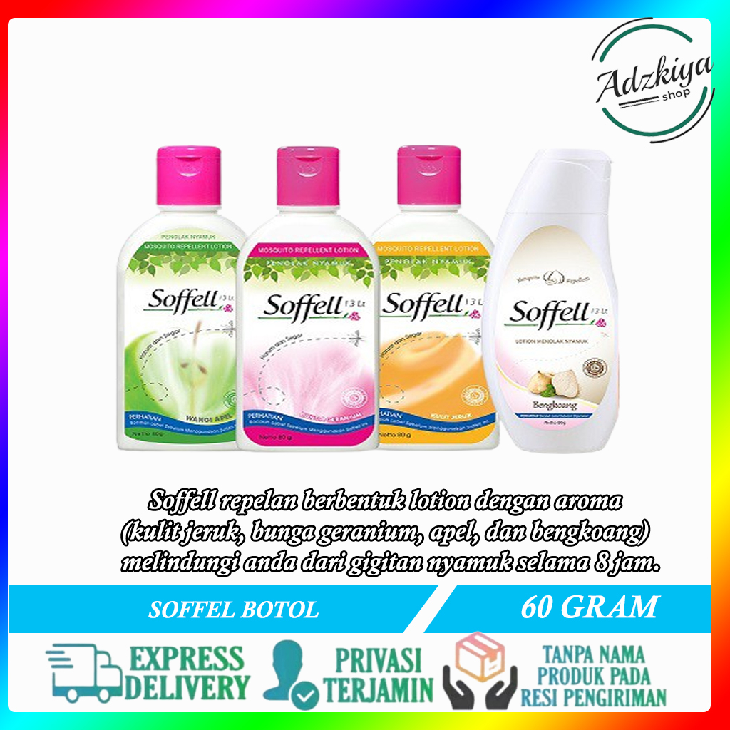 Anti-mosquito Soffell sofel orange peel bottle geranium flower/ bangkoang bengkoang/