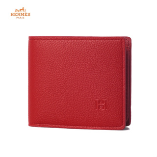 Shop HERMES Bearn Unisex Street Style Plain Leather Folding Wallet