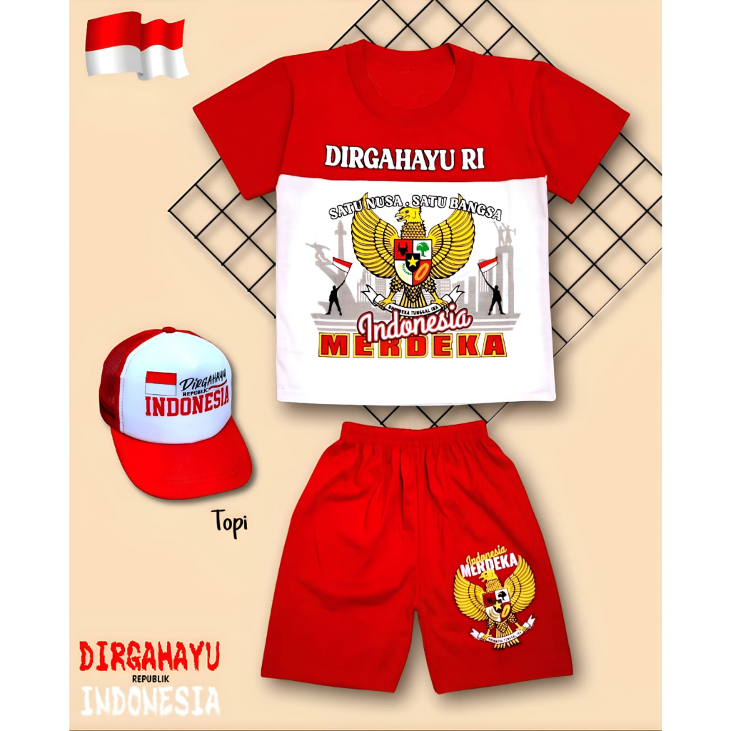 Indonesian CHILDREN'S CLOTHING SET FREE HAT FOR CHILDREN 2-10 YEARS