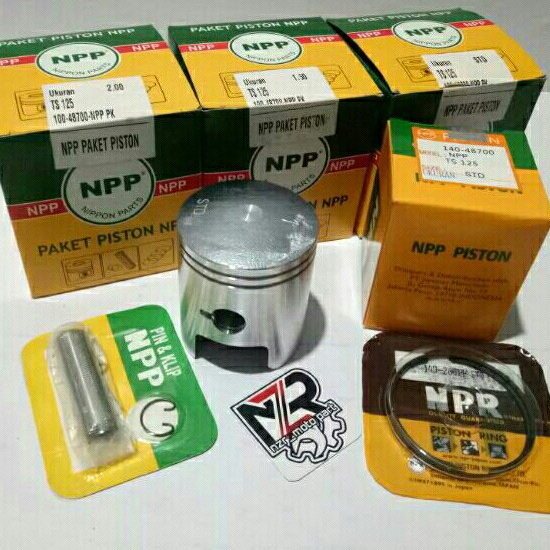 Piston KIT TS 125mwsseher SET RING SUZUKI TS125/TS-125 OS/OVER SIZE Standard Ox-25/50/75/100/125/150/175/200 56-58 MM NPP