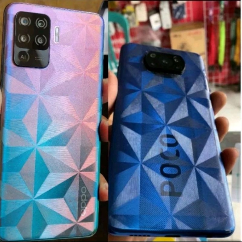 GARSKIN ANTI-FUNGAL DIAMOND 3D XIAOMI poco C75 F6 F6pro M6 M6 pro X6 / X6 pro / C65 / M4 PRO / F5 / F4 / X5 / M5 / M5s / X3 GT / X3 NFC / X3 PRO / M3poco M3 PRO/ / F3poco F2 pro/ F1/ / C40 3D DIAMOND ANTI-FUNGAL STICKER