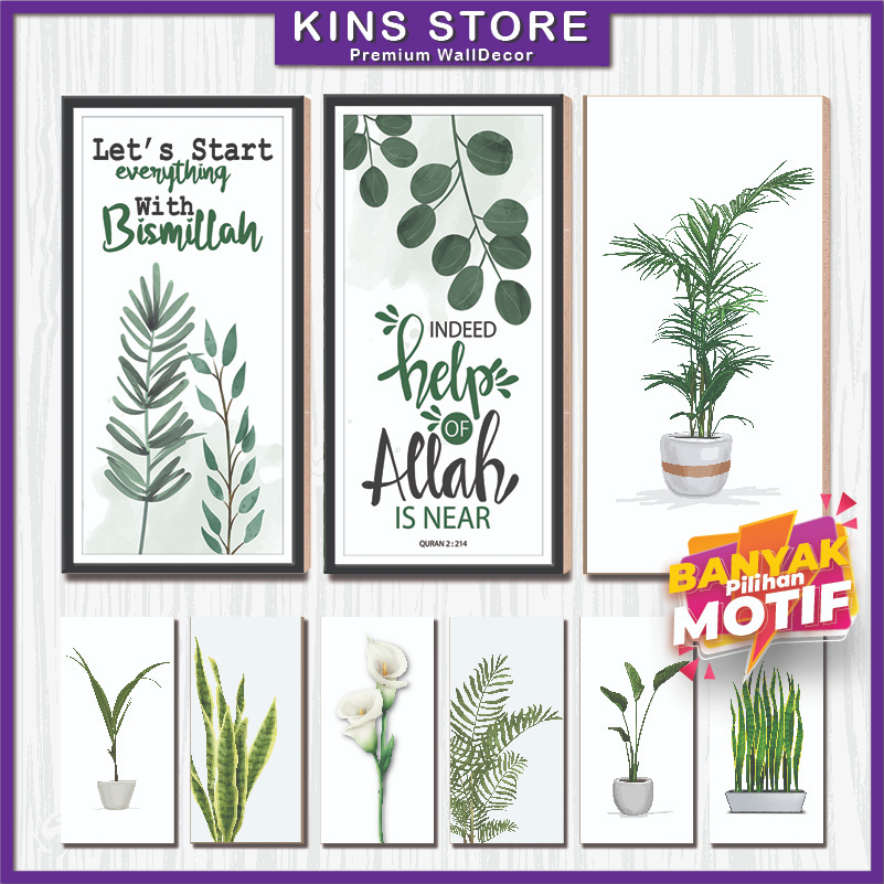 HIASAN DINDING Kins 10x20 cm - Tropical Quote Series Souvenir Wall Decoration - TRP