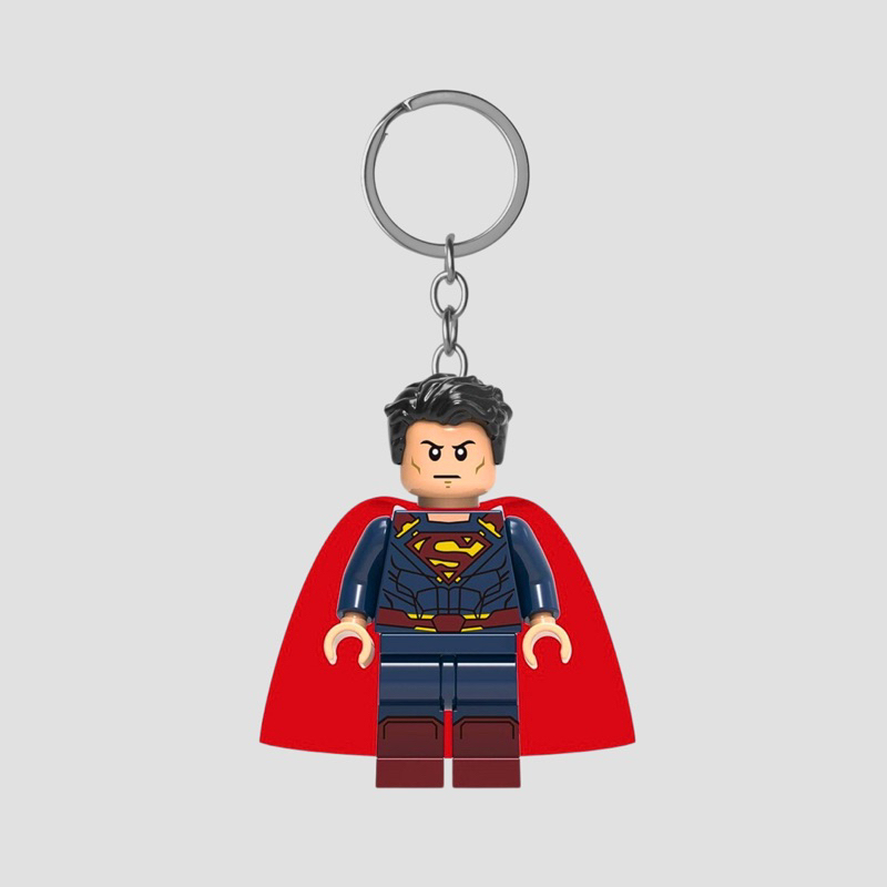 GANTUNGAN Dhis Project LEGO Minifigure Superman Legacy DC Keychain