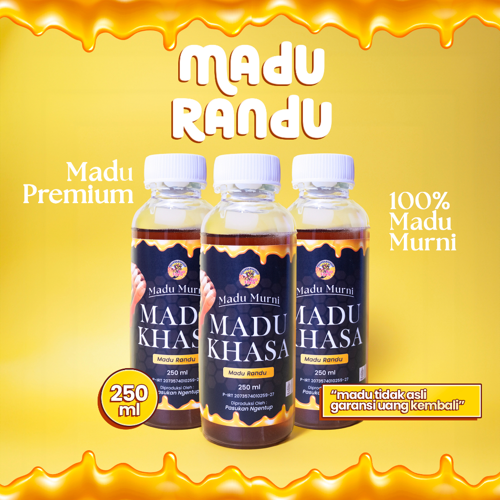 Honey || Real Honey || 100% Original || 125ml, 250ml, 460ml, 600ml, 1l, & 1kg