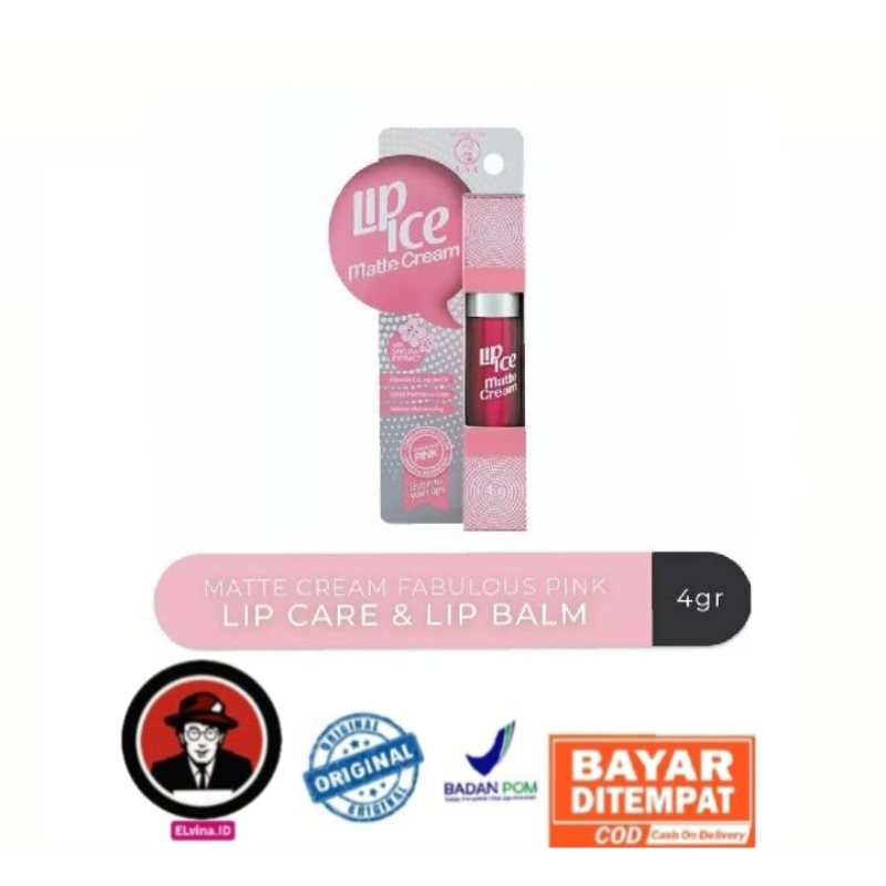 Lip Ice Matte Cream Faboluos Pink 4gr