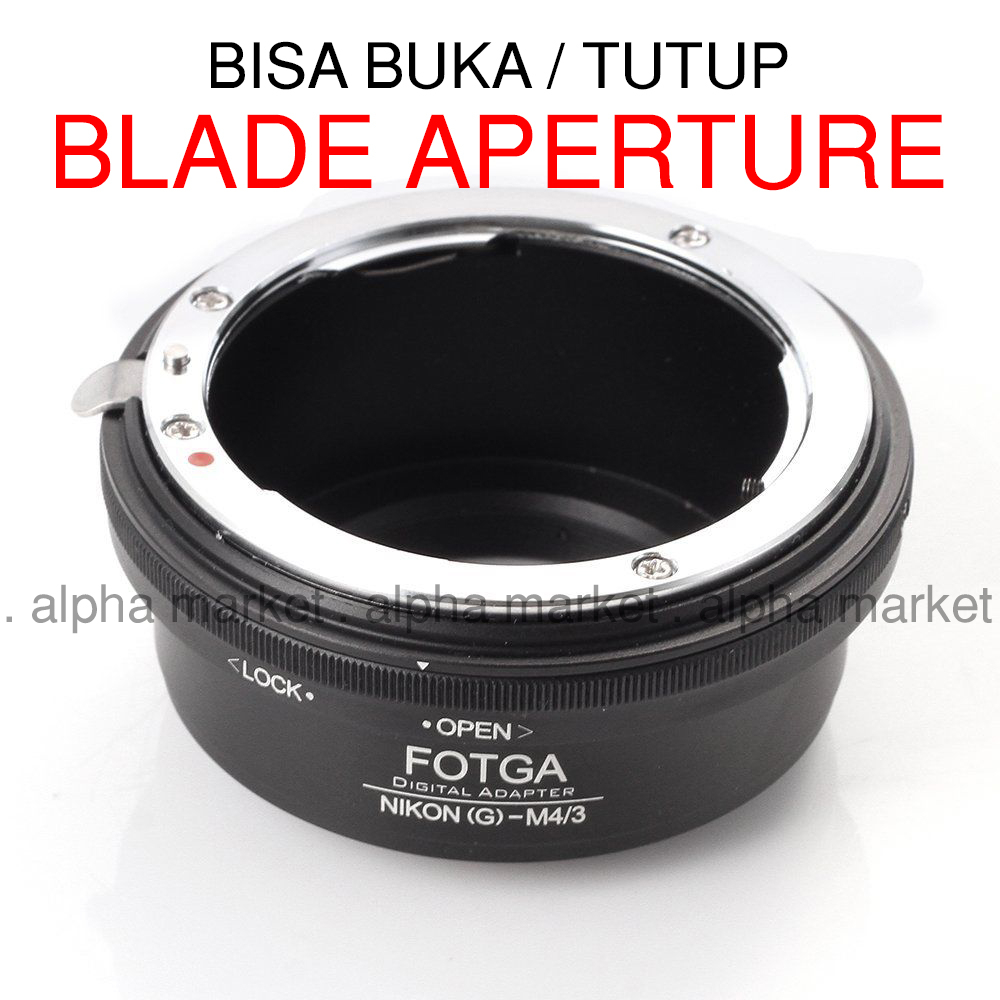 Adapter Adapter Converter FOTGA Lens Nikon GF AI AF AFS AIS AFD AF-D AI-S AF-S to camera Panasonic Lumix G GH GF GX GM Olympus EP Pen E-PL E-PM E-M Blackmagic Pocket Xiaomi YI M4/3 MFT Mirrorless M43 with aperture control switch