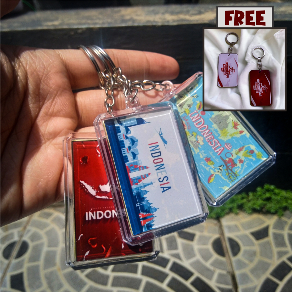 GANTUNGAN Indonesian Keychain/Indonesian Souvenirs/Two Sides/PREMIUM