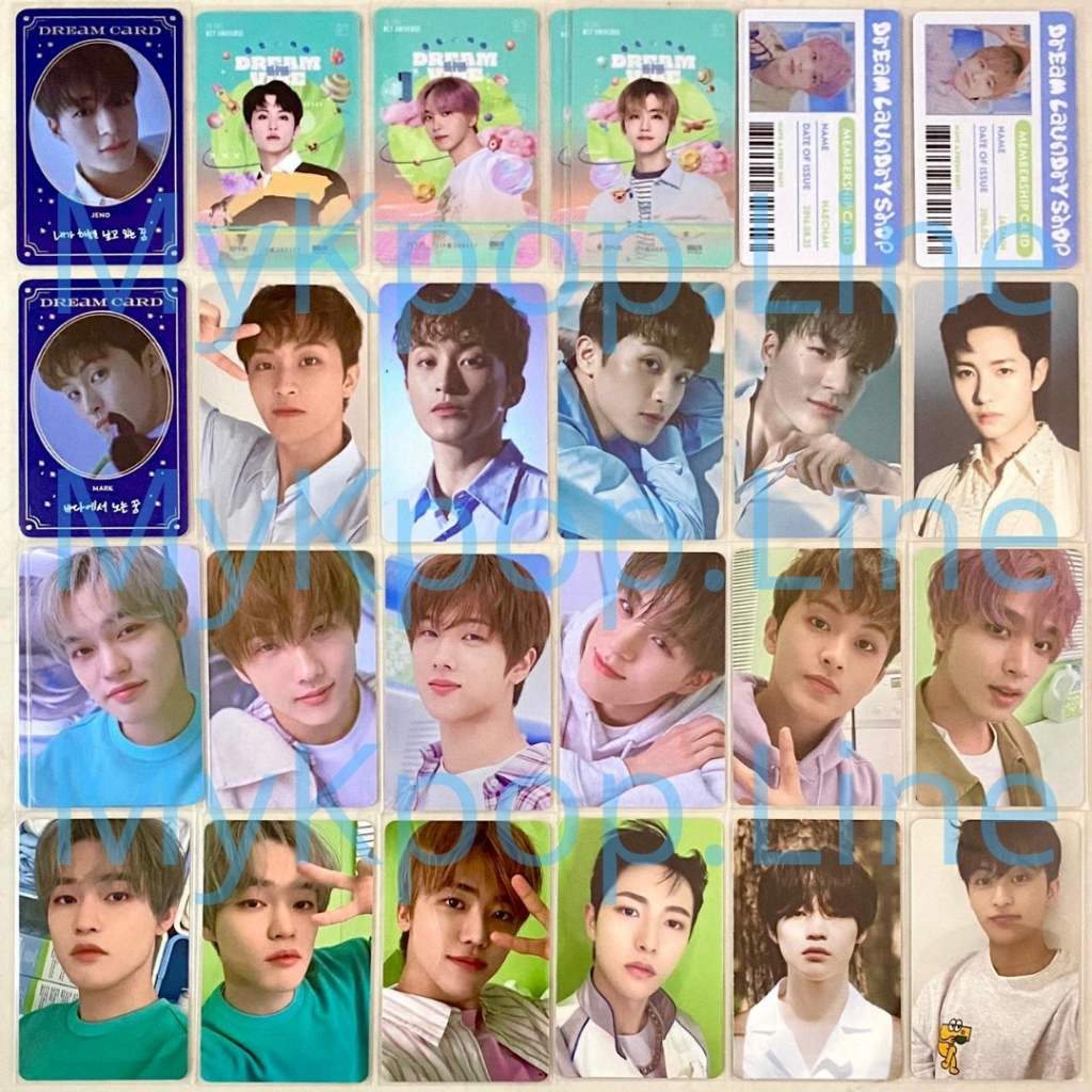 Pc NCT Dream Vibe Ticket PVC TC Starry Day Dream Laundry Shop Concert In A Dream Photocard Jeno Mark Lee Haechan Jaemin Renjun Chenle Moslemg DAD Cafe Selfie Selca Fortune Card COncept